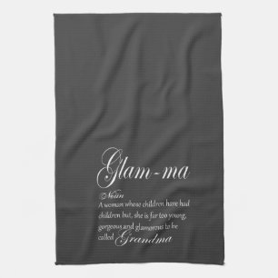 GLAM MA grandma definition Kitchen Towel