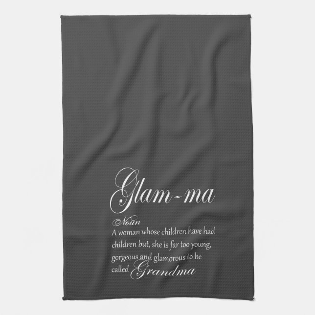 GLAM MA grandma definition Kitchen Towel (Vertical)