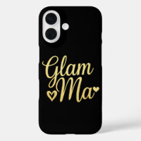 Glam Ma Heart Gold Mom Grandma Mother's Day