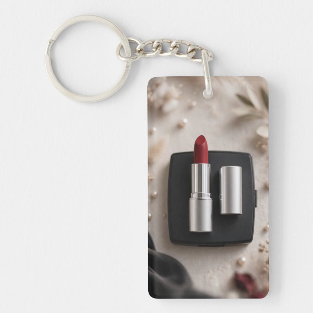 Glam Makeup Lover Acrylic Keychain (Front)