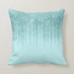 Glam Mint Green Aqua Glitter Striped Gradient Throw Pillow<br><div class="desc">This modern and glamourous design is a simple but chic design for the contemporary woman. It features a faux printed aqua sparkly glitter sequin gradient ombre on top of a mint green background. Enjoy this elegant and pretty design to compliment your fashion personality. ***IMPORTANT DESIGN NOTE: For any custom design...</div>
