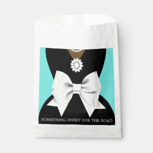 Glam Modern Aqua Teal Ethic Tiffany Baby Shower Favour Bag