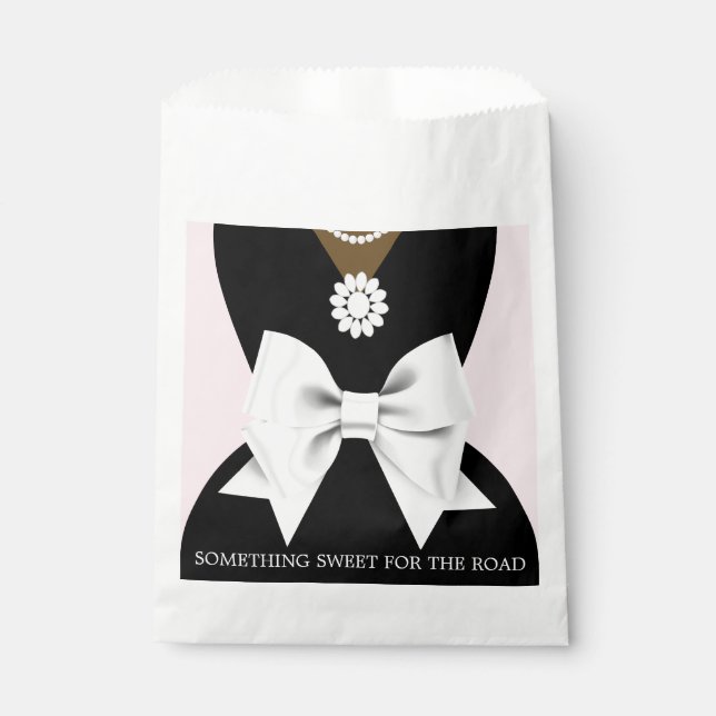 Glam Modern Girly Pink Ethic Tiffany Baby Shower Favour Bag (Front)