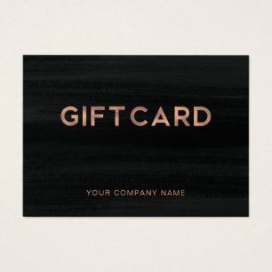 Glam moderne Noir et or Rose Carte cadeau