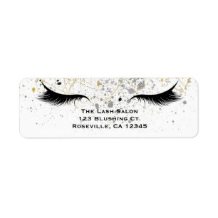Glam moderne Or Argent Black Eyelashes Beauté