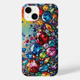 Glam Multi Coloured Gems and Jewels Case-Mate iPhone 14 Case