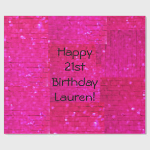 Glam Party Personalize Wrapping Paper