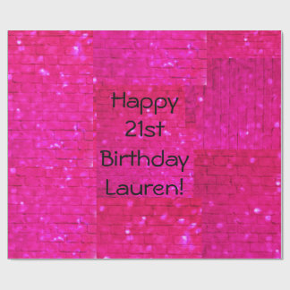Glam Party Personalize Wrapping Paper