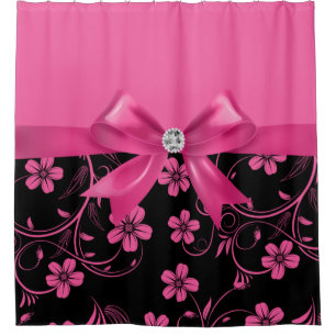Glam Passion Pink Bow-Passion Pink Floral-Black