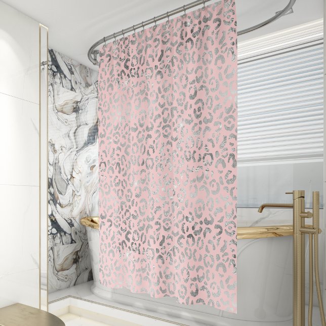 Glam Pastel Pink Silver Foil Leopard Print (Creator Uploaded)