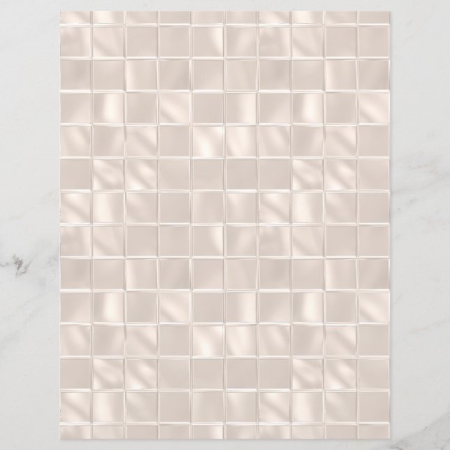 Glam Pearly Tiles Scrapbook Paper (Front)