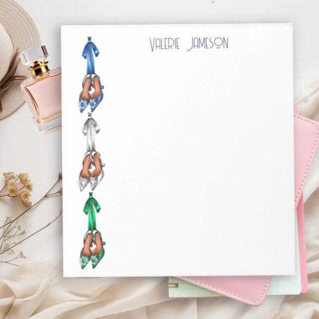 Glam Personalized Stiletto Heels Notepad (Creator Uploaded)