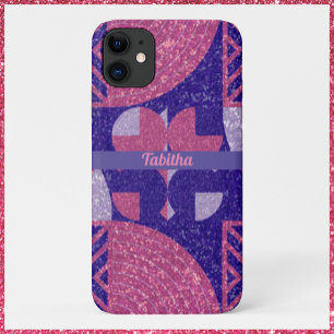 Glam Pink and Purple Geometric iPhone 11 Case