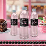 Glam Pink Black Fashion 21st Birthday Party Water Bottle Label<br><div class="desc">Glamourous French couture-inspired,  pink and black "21" 21st birthday design featuring a hat box cake,  pink stilettos and a makeup bag among various unopened birthday presents and luscious cupcakes.  Perfect for celebrating birthday occasions.  Age is created in an uneditable faux pink glitter font.</div>