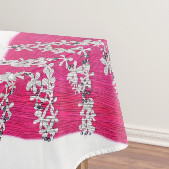 Glam Pink Christmas tree Tablecloth (In Situ)