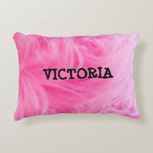 Glam Pink Girly Design Accent Pillow