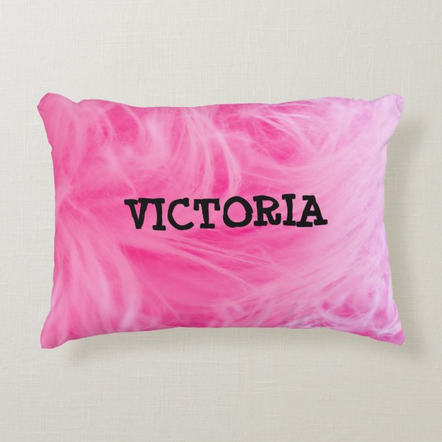 Glam Pink Girly Design  Accent Pillow (Front)