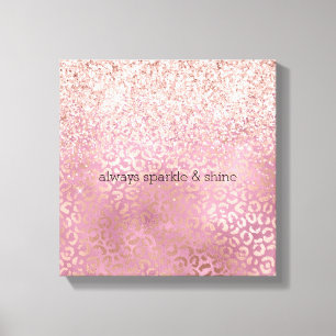 Glam Pink Glitzy Glitter Leopard Print