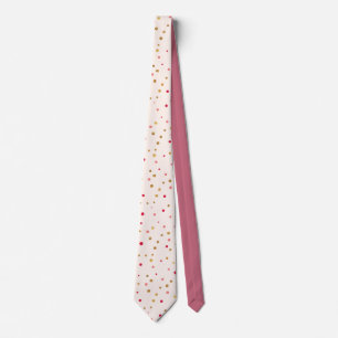 Glam Pink Gold Glitter Neck Tie