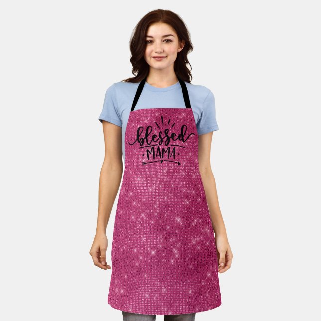Glam & Pink Shimmery Apron (Worn)