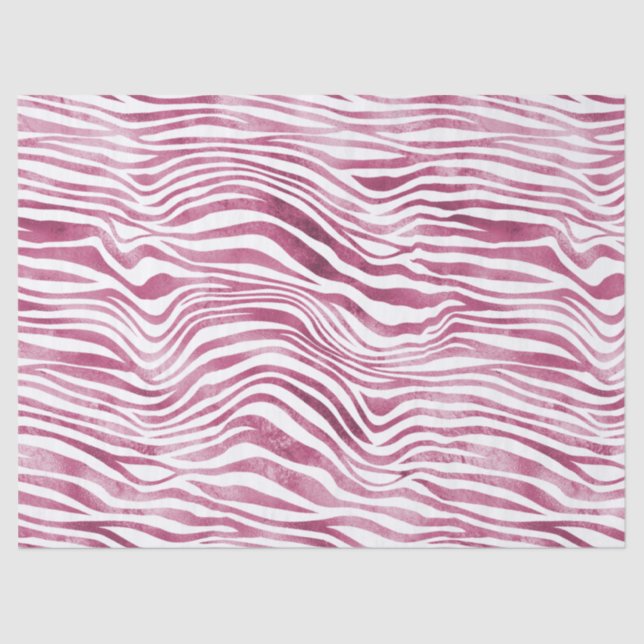 Glam Pink Zebra Print Tissue Paper (Front)