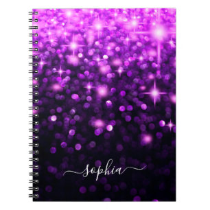 Glam Purple Glitter Sparkle  Notebook