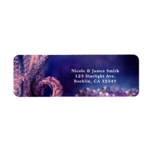 Glam Purple Glow Chic Glamor Pearls Invitation