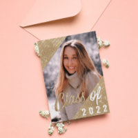 Glam Purple Gold Glitter Border Photo Graduation