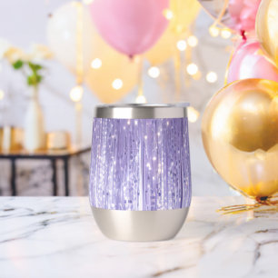 Glam Purple Lavender Tinsel Stripes Noël
