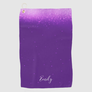 Glam Purple Personalized Golf Towel
