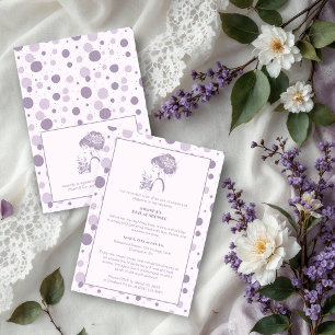 Glam Purple Shades Polka Dots Vintage Bride Invitation