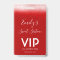 Glam Red Sweet 16  Invitation VIP Pass Badge