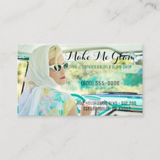 Glam Retro Hair Salon/Stylist Business Card