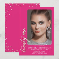 Glam Rhinestones Hot Pink Chic 21st Birthday Photo
