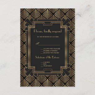 Glam Roaring 20's Great Gatsby 1920 mariage RSVP