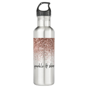 Glam Rose Gold Glitter 710 Ml Water Bottle