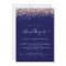 Glam Rose Gold Glitter QR Code Navy Blush Wedding