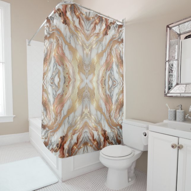 Glam Rose Gold Luxurious Trendy Marble Butterfly (In Situ)