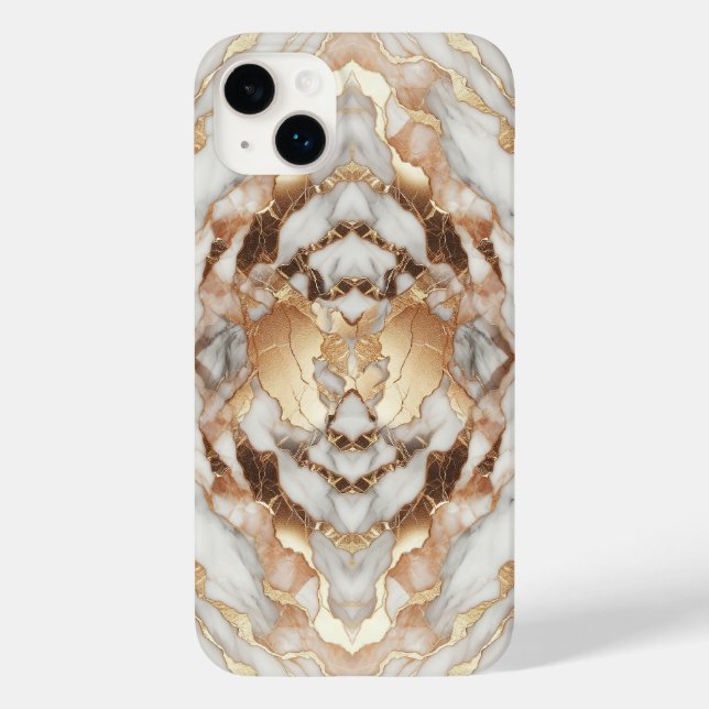Glam Rose Gold Luxurious Trendy Marble  Case-Mate iPhone Case (Back)
