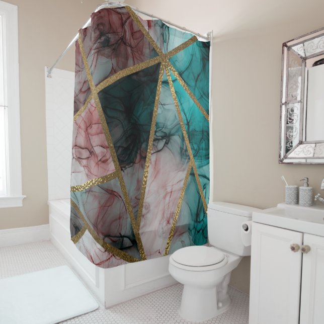 Glam Rust Blush Teal & Gold Chic Modern Glamour (In Situ)