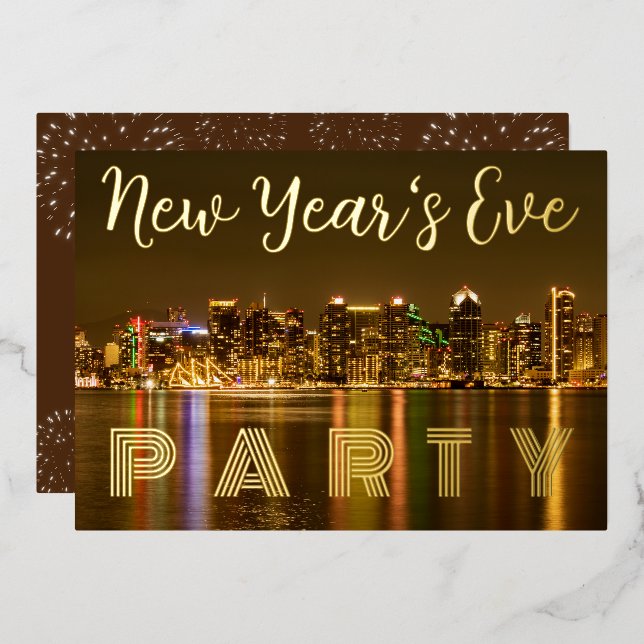 Glam San Diego NYE Party Custom Gold (Front/Back)
