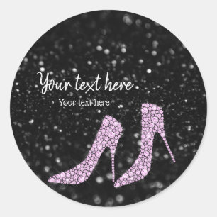 Glam Shoes High Heels for all occasions Classic Round Sticker