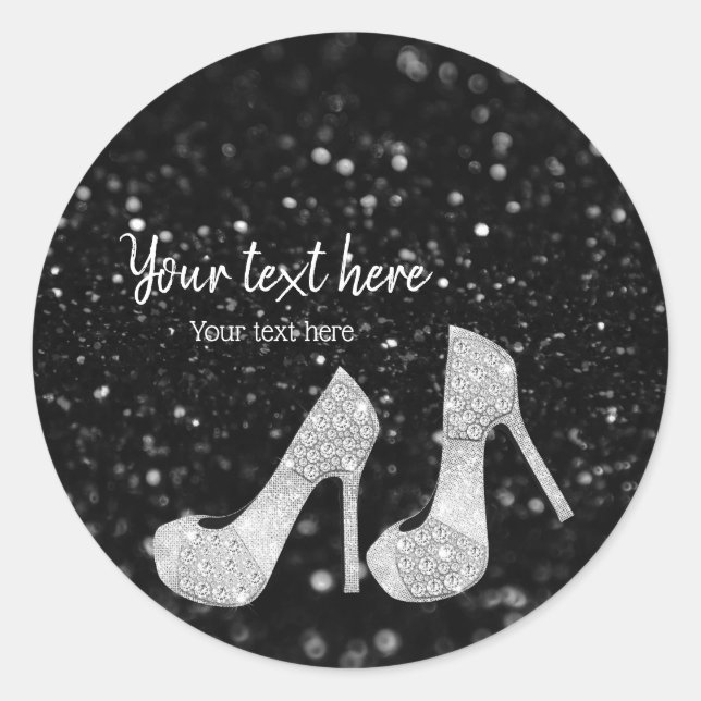 Glam Shoes High Heels for all occasions Classic Round Sticker (Front)