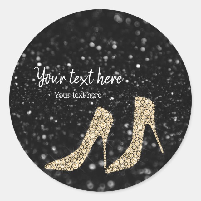 Glam Shoes High Heels for all occasions Classic Round Sticker (Front)