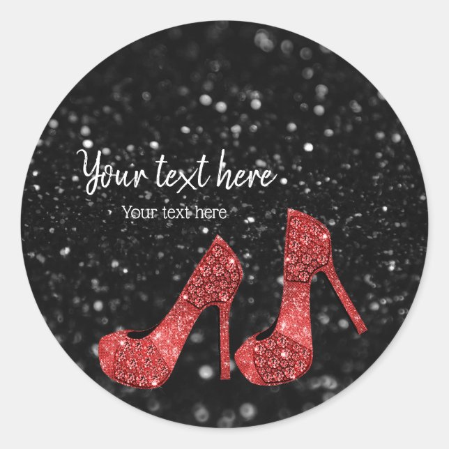 Glam Shoes High Heels for all occasions Classic Round Sticker (Front)