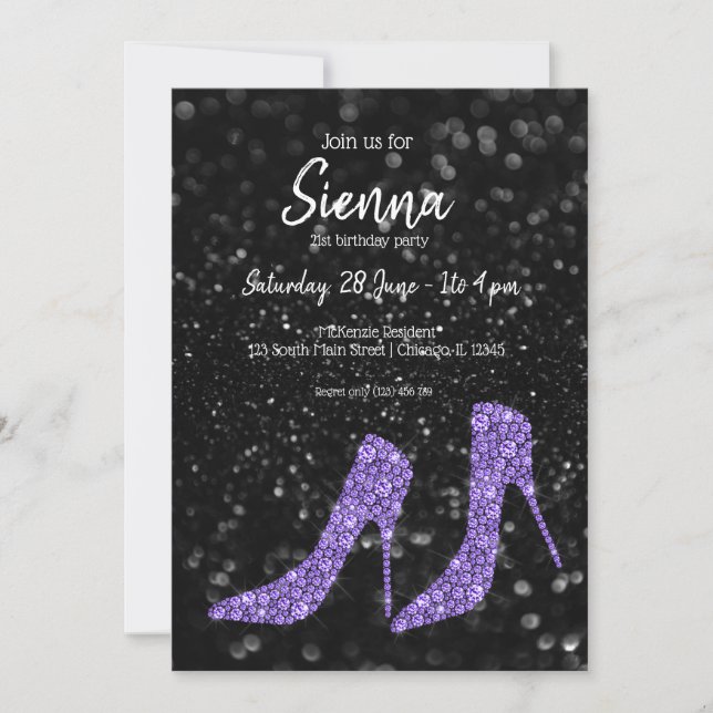 Glam Shoes High Heels for all occasions Invitation (Front)