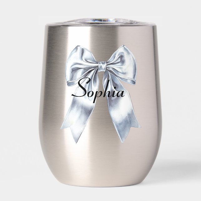 Glam Silver Bow (Front)