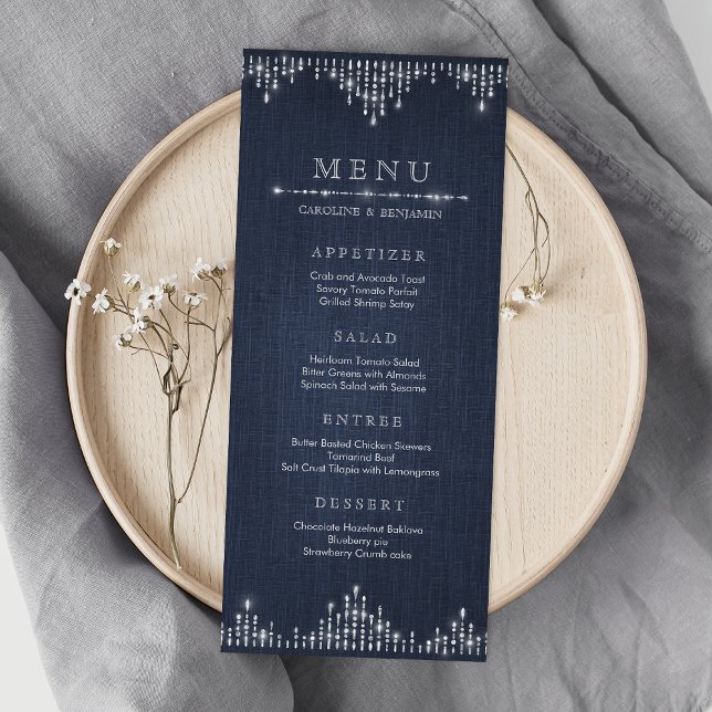 Glam silver glitter deco vintage wedding menu (Glam silver glitter deco vintage wedding menu)