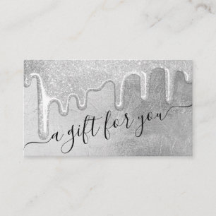 Glam Silver Thick Glitter Drip Gift Certificate