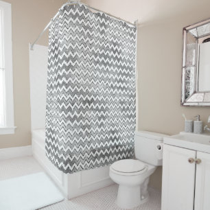 Glam Silver White Zigzag Stripes
